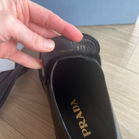 Black Prada Loafers size 37,5 (7.5US) - Picture 7 of 9